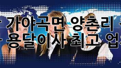 논산 가야곡면 양촌리 원룸 이사, 용달이사 최고 업체는?